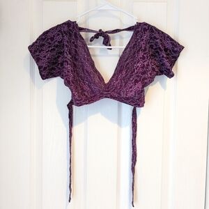 Flying Skirts Lace Choli - Magenta (S)